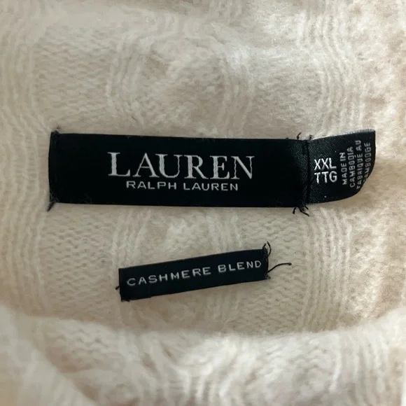 Ralph Lauren Cream Cable Knit Sweater - Picture 2 of 2